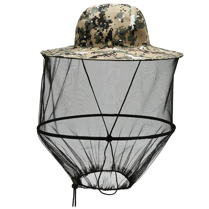 Anti-Mosquito Hat Outdoor Fishing Hats The Sun Hat Summer Hat Sun Fishing Hat Cap Mesh Hat with Net Mesh for Men Women