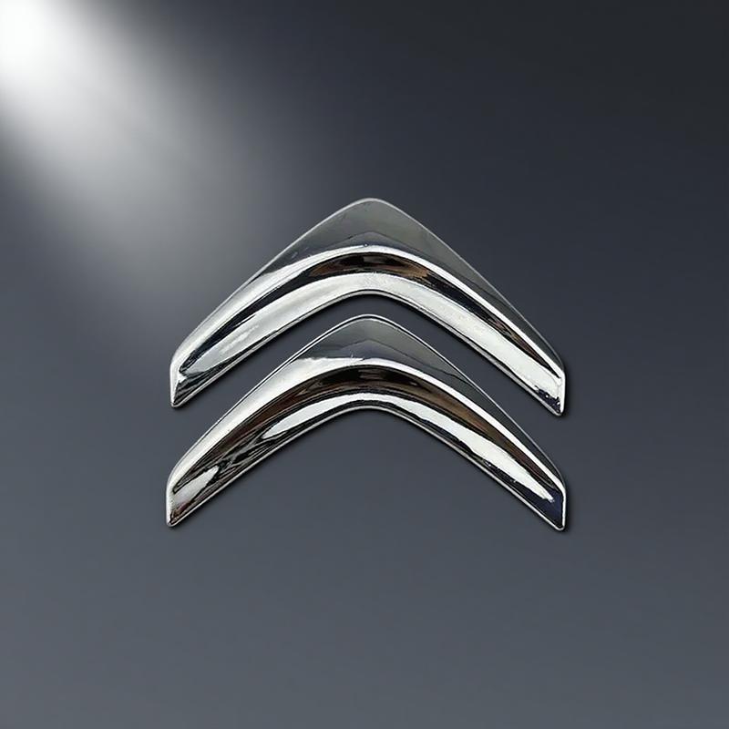 10,2*8,6cm Metallemblem für Citroën C4 C3 C5 C1 DS3 DS5 DS4 Picasso Vorne Hinten Logo Plakette OEM Stil Ersatz Glänzend Schwarz ama123