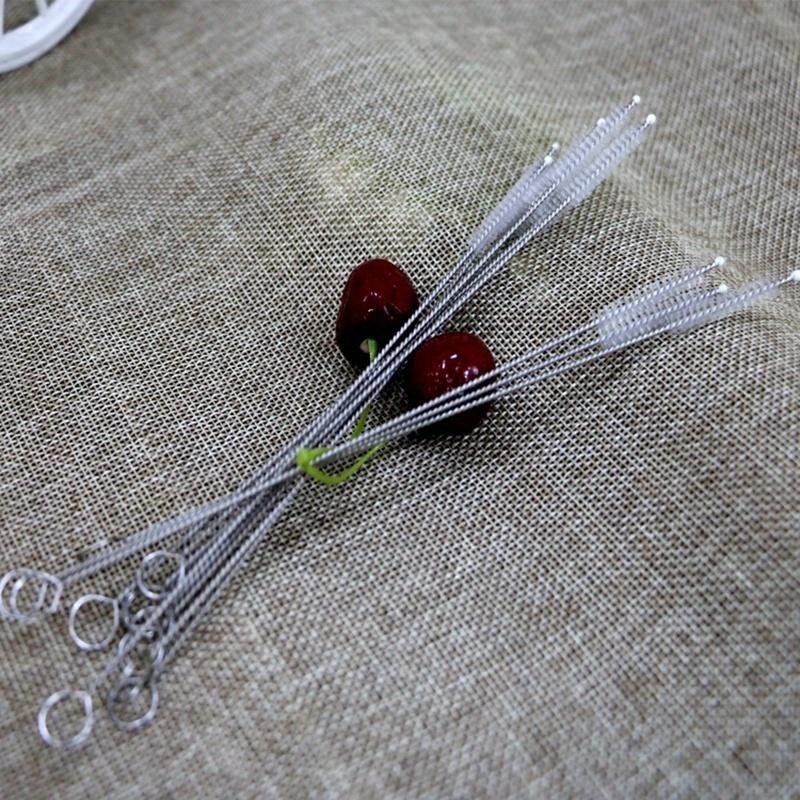 Delicate 10pcs Nylon Straw Cleaners Cleaning Brush Drinking Pipe Cleaners Stainless Steel Glass Clean Brushes