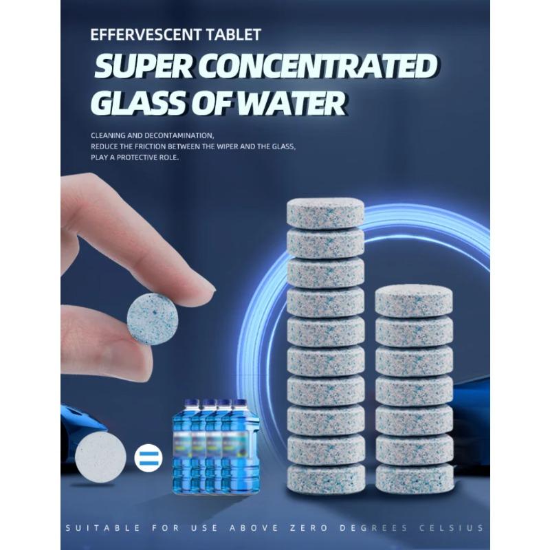 20/100PCS Ultra Concentrated Glass Water Effervescent Tablets Car Windshield Cleaner Car Vehicles Windshield Solid Soap Piece
