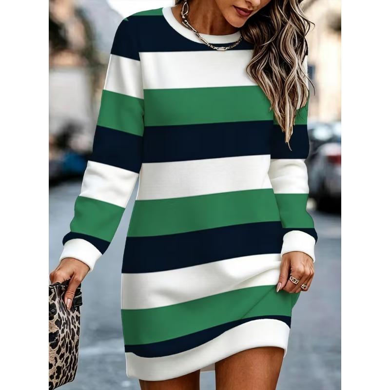 Women's casual fashion long sleeve short skirt