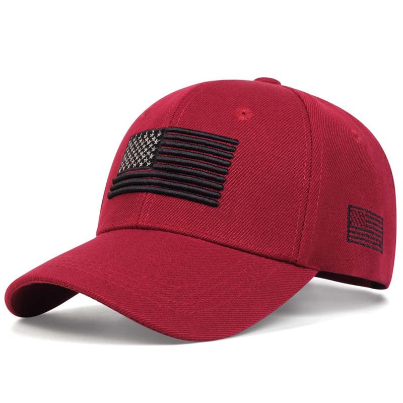 Unisex  Luxury High Quality American Flag Side Embroidery Baseball Cap Spring and Autumn Outdoor Adjustable Casual Sunscreen Hat