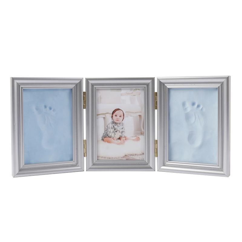 Baby Hand & Footprint Clay Photo Frame for Newborns - Perfect Keepsake for First Birthday and Milestones