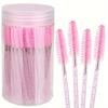 100 Stück Praktischer Kristall-Wimpern- und Augenbrauenbürsten Einweg-Wimpernkamm für Mascara-Anwendung Wimpernverlängerung Make-up-Werkzeuge