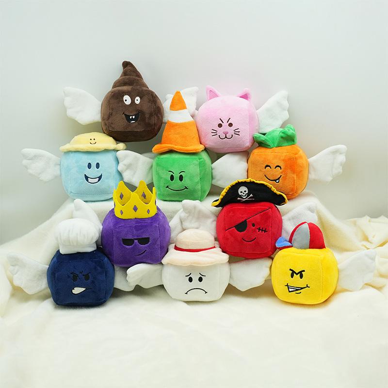 New Roblox Lucky Block Plush Lucky Block Story Soft Toy Doll Plush Doll with Wings and Hat Children's Birthday Gift