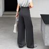 Bailuyu Women's Asymmetric Tie-Waist Straight Leg Pants