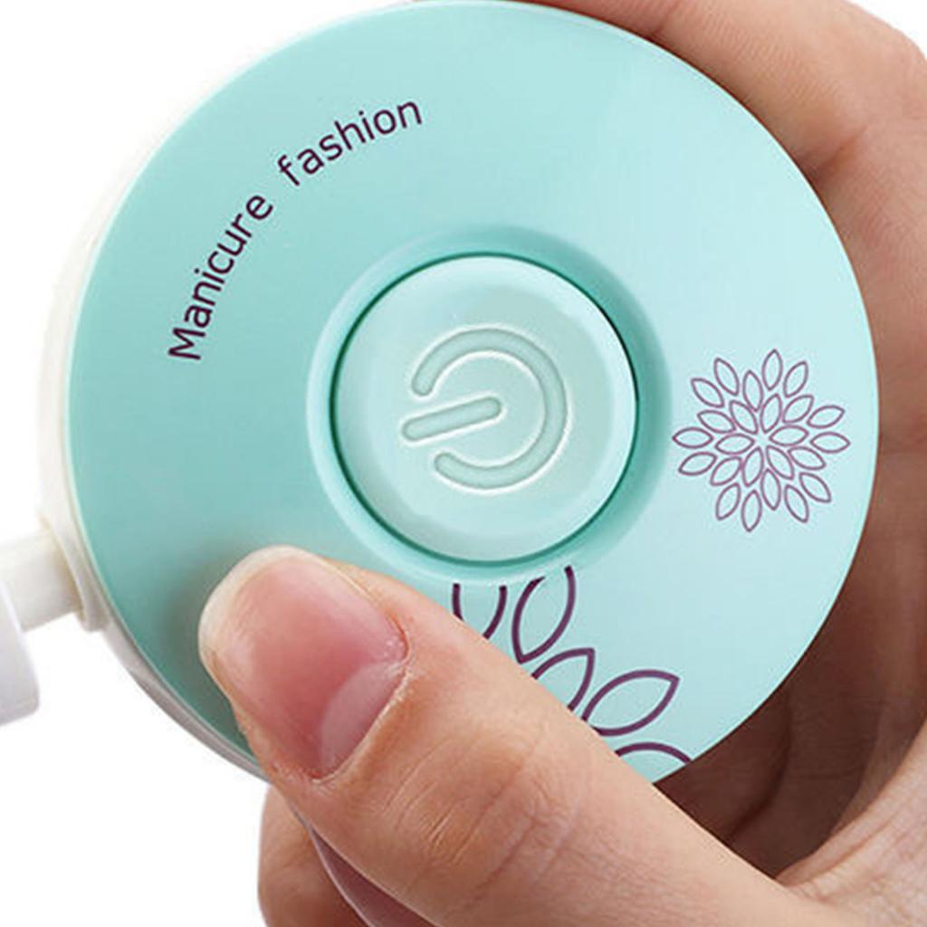 Electric Nail File with 6 Replacement Head Easy To Use Safe Nail Drill Machine for Kids Women Men