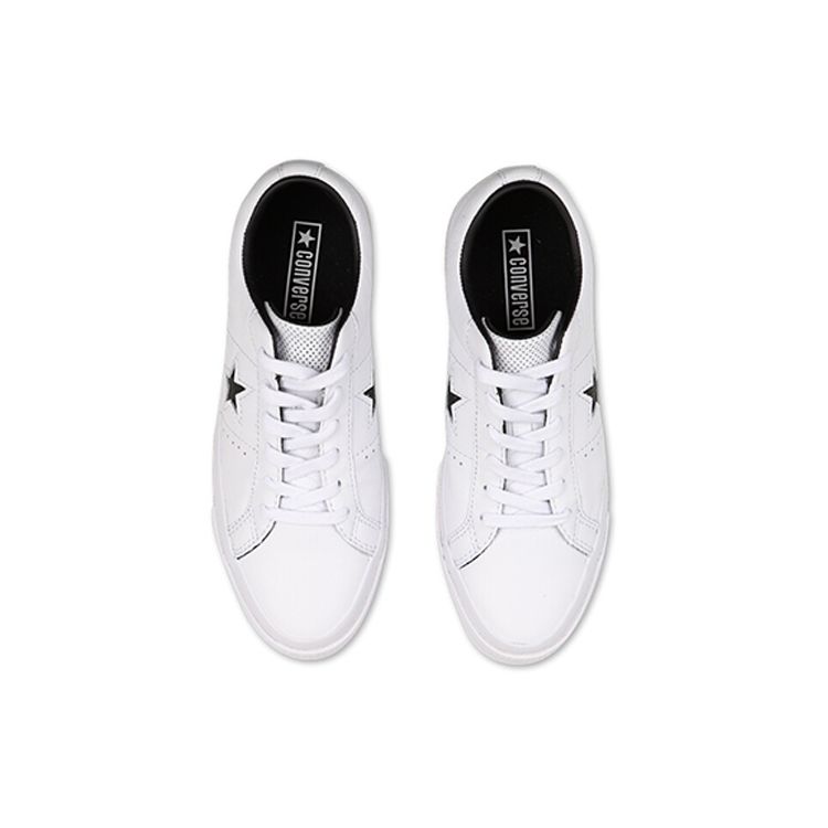 Converse One Star Perforated Leather Low Top Fashion Comfortable Sneakers Unisex Sneakers White 158464C