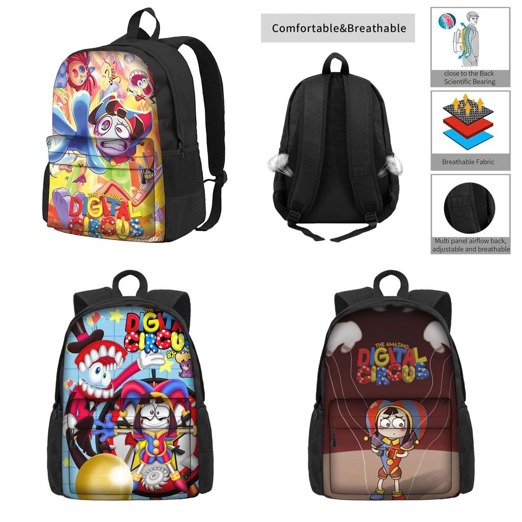 Stylish And Practical The Amazing Digital Circus Backpack For Primary School Students Breathable And Wear-resistant Reduce Burden Protect Spine