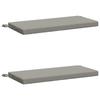 2 Piece Bench Cushions SOEST 100percent  Polyester Gray 60 X 40 X 5 Cm