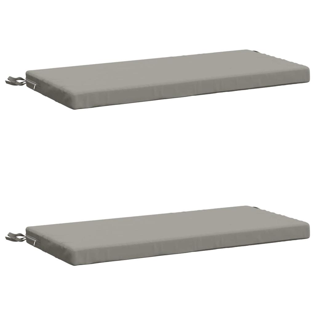 2 piece Bench Cushions SOEST 2 pcs. 100percent Polyester Grey