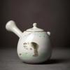 230ml Chinese Ru Kiln Side Handle Teapots Handmade Cute Cat Pattern Ceramic Kettle Travel Portable Filter Tea Pot Home Tea Set