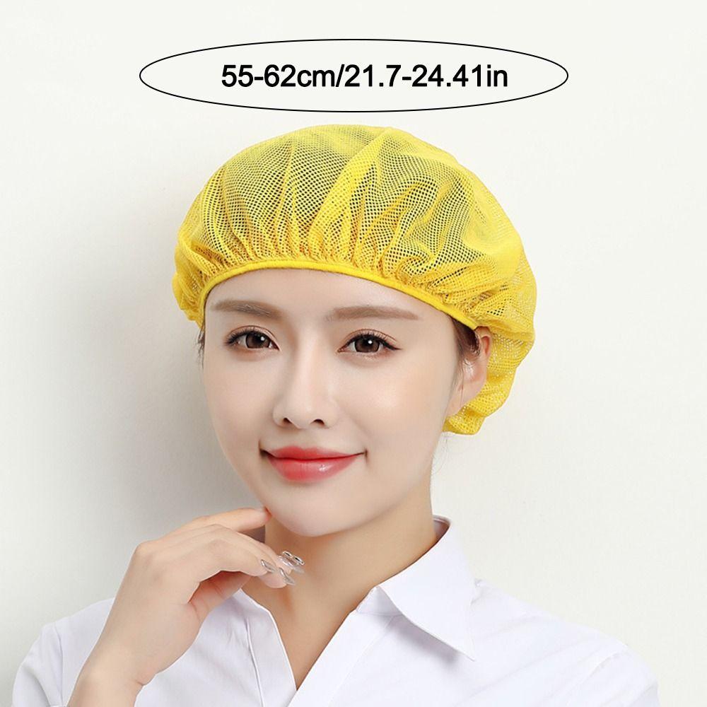 Simple Elastic Mesh Work Hat Breathable Oil-Resistant Catering Work Wear Dust-proof Hair Nets Cap Food Service