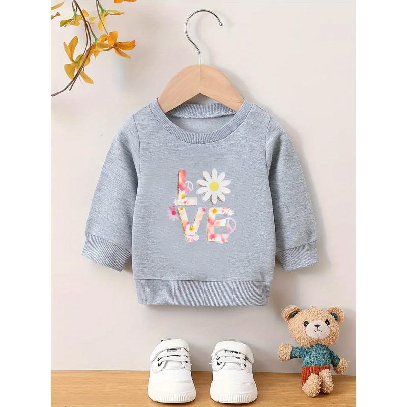 European Sizes Unique and Innovative Printed Pattern, Comfortable and Simple Spring and Autumn Baby Thin Versatile Round Neck Hoodie for Baby Kids