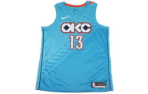 Nike NBA City Edition Swingman Jersey Paul George - Oklahoma City Thunder M небесно-голубой