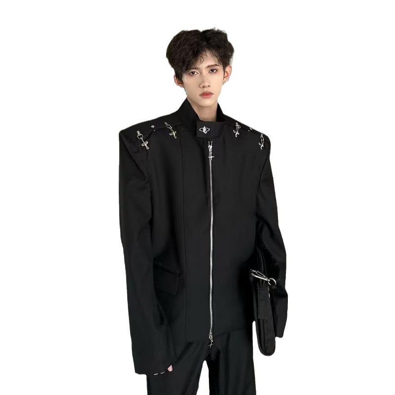 Męska modna minimalistyczna kurtka zimowa: Młodzieżowy, luźny krój, styl casual na wiosnę i jesień