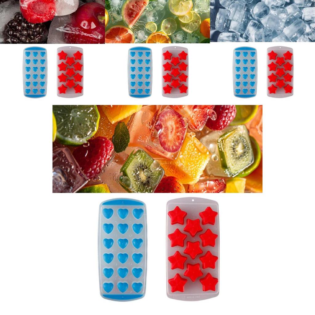 Silikonová forma na led s 11 kostkami se zábavnými ovocnými vzory Ideální pro zábavu a večírky