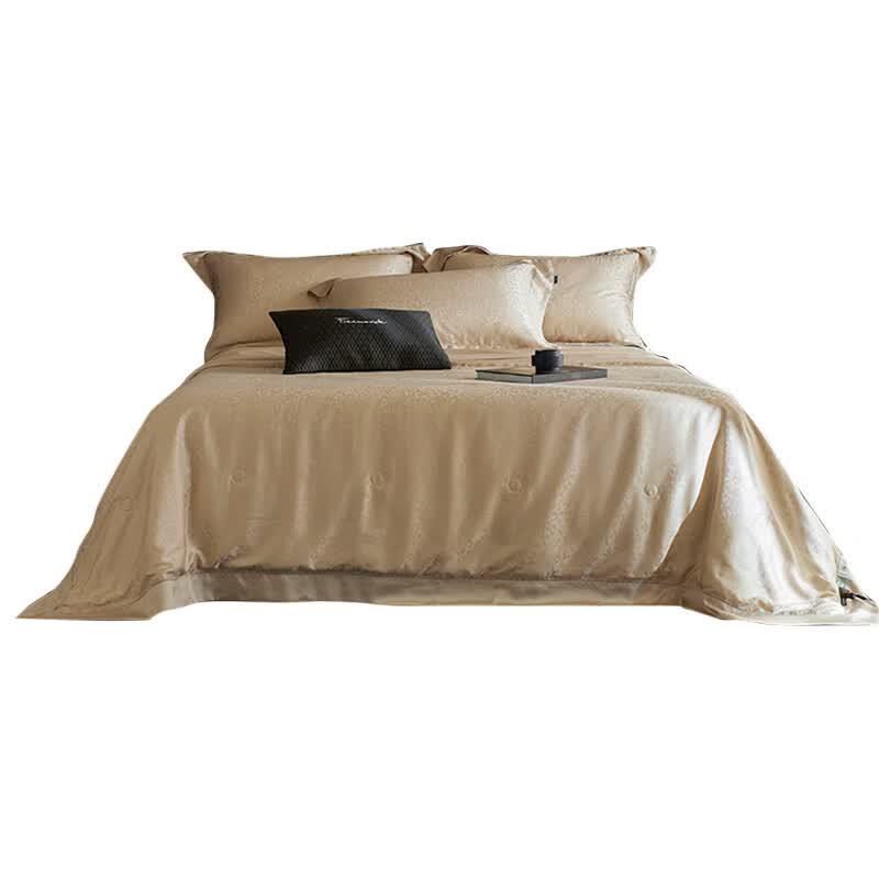 YIYIAI Leopard Rich Lyocell Jacquard Summer Quilt Set