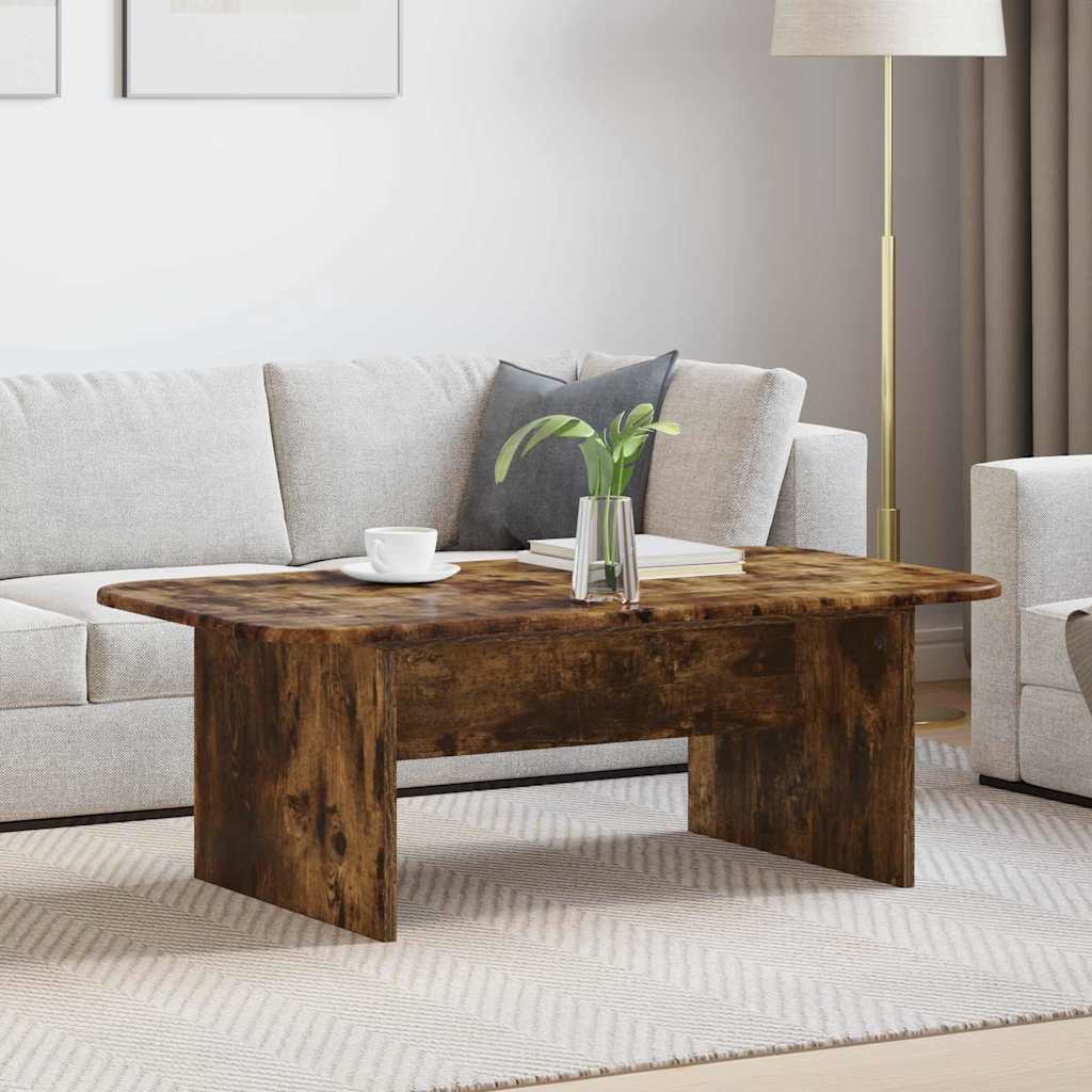 Coffee Table Smoked Oak 93 x 53 x 33 cm Wood Based Material