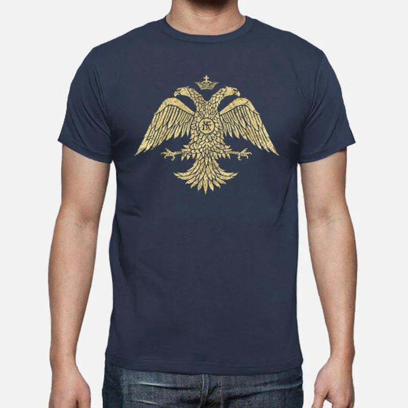 Byzantine Empire Eagle  Vintage Gold Men TShirt Short Sleeve Casual 100 Cotton ONeck Summer Mens Clothing