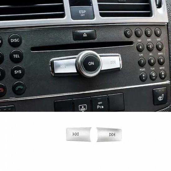 Matte Silver For Benz E-Class W212 10-14 Sticker Trim Car Console Volume Button