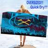 West Ham United FC Print Beach Towel, Large Soft Quick Dry Towel for Beach Camping Swimming