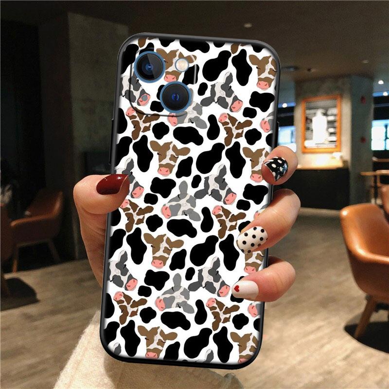 IK20 Cartoon Art Cow Shell Phone Case for Samsung Galaxy Note 10 20 S23 S24 S25 Ultra FE Plus Edge Lite A02S A35 A07 A17