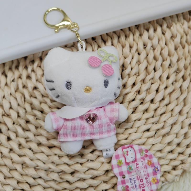 Hello Kitty Angel Nurse Plush Toys Kawaii Telescopic Keychain Backpack Pendant Accessories Girls Festival Theme Gifts