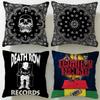 Record Label Death Row Records Cushion Cover Soft & Easy-Wash Pillow Case – Versatile for Couch, Bed, Travel and Office