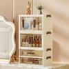 New Multi-layer Plastic Storage Box Plastic Large Capacity Cosmetic Storage Box Double Door Desktop Organizer Box Home