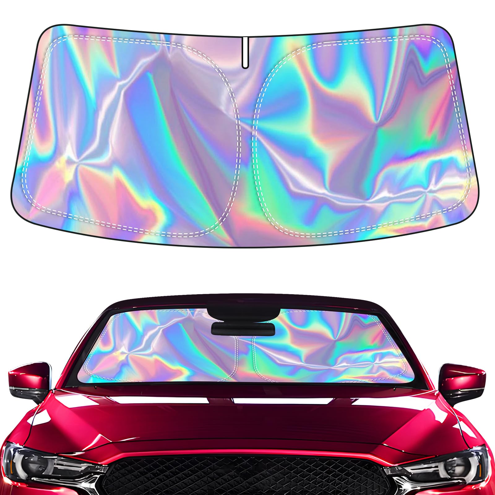 

Солнцезащитный козырек BLUESEATEC для Mazda CX-5 KF (2017–Настоящее время), Светоотражающий экран на лобовое стекло Aurora, защита от УФ/жары, приватность, сумка для хранения