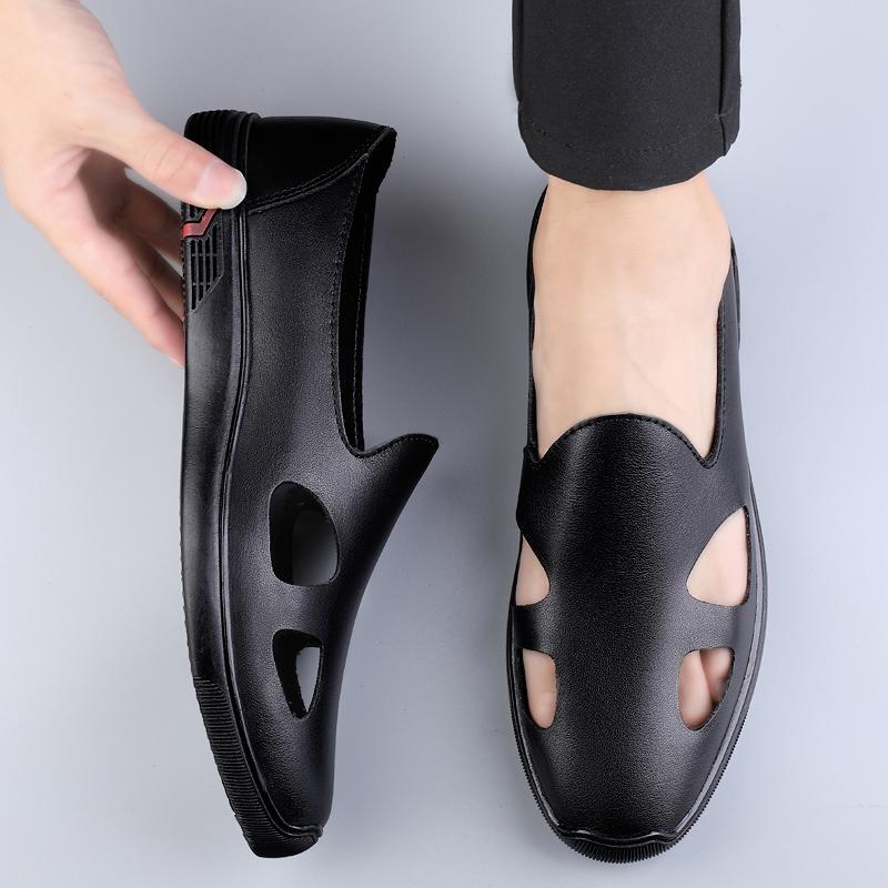Vară Nou Pantofi Respirabili Bărbați Mocasini Slip on Pantofi de Condus Exterior Bărbat Sandale Clasice Piele Naturală Pantofi Casual Bărbați