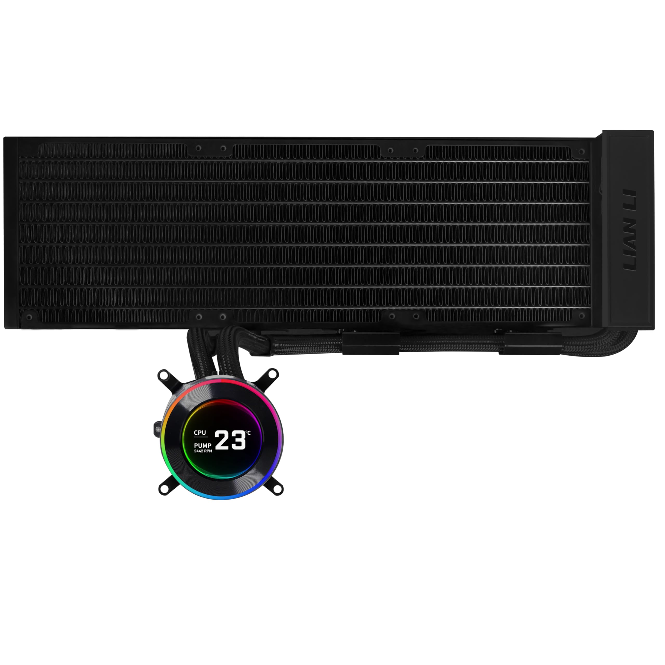 

LIANLI Simple Water Cooling Kit HydroShift II 360N Black Circular IPS LCD Display Fanless Model Official Japanese Distributor LCD-C 2.1-inch чорний