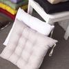 Linen-cotton Four-season Home Cushion Fashionable Solid Color Dining Chair Anti-slip Pad Office Comfortable Sedentary Stool Mat