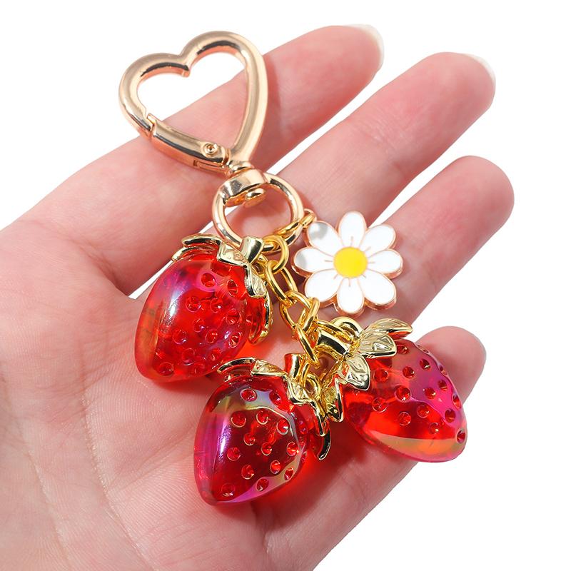 Yogodlns Cute Strawberry Mini Backpack Hanging Handbag Pendant Bag Pendant Bags Accessories