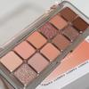 12-Farben Niedrig-Sättigung Matte Lidschattenpalette Tee Aprikose Erdtöne Langanhaltendes Komplett-Matte Augen-Make-up für den täglichen Gebrauch