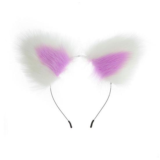 Plush Cat Ear Headband Durable Metal Hairband Versatile Design Hair Hoop Cosplay Props Hair Accessory