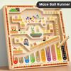 Jogo de Labirinto de Contas Magnéticas Classificação de Cores Contagem de Números Habilidades Motoras Finas Lógica Treinamento de Foco Brinquedo Educacional de Contas Móveis para Crianças Pequenas Meninos Meninas