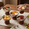 Food Grade Ice Cream Cup Retro Style Dessert Salad Goblet Serving Utensils Pudding Bowl Restaurant