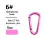 D-Shaped Aluminum Alloy Carabiner with All-Black Electrophoretic Finish (Sizes 4-8)