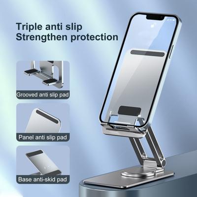 Handyhalter Anti-Rutsch-Basis 360-Grad-Drehung Stabile Halterung Faltbar Desktop Faul Tragbar Tablet-Halter Ständer