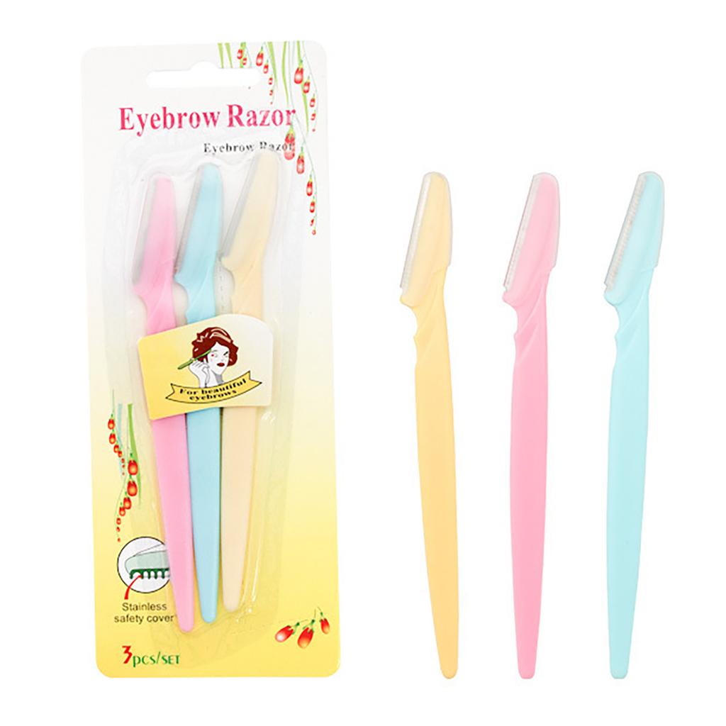 3KS Sada zastřihovačů obočí Bezpečný nerezový odstraňovač obočí odolný proti rzi pro začátečníky