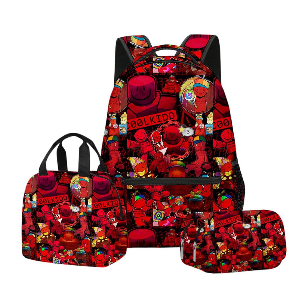 Cartoon Printing Casual Shoulder Bag Junior High School Students Large Capacity Backpacks
