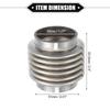 A ABSOPRO Car Exhaust Flexible Pipe 45x63.5mm Exhaust Flex Connector Pipe Bellows Universal for Car Durable Stainless Steel Silver Tone