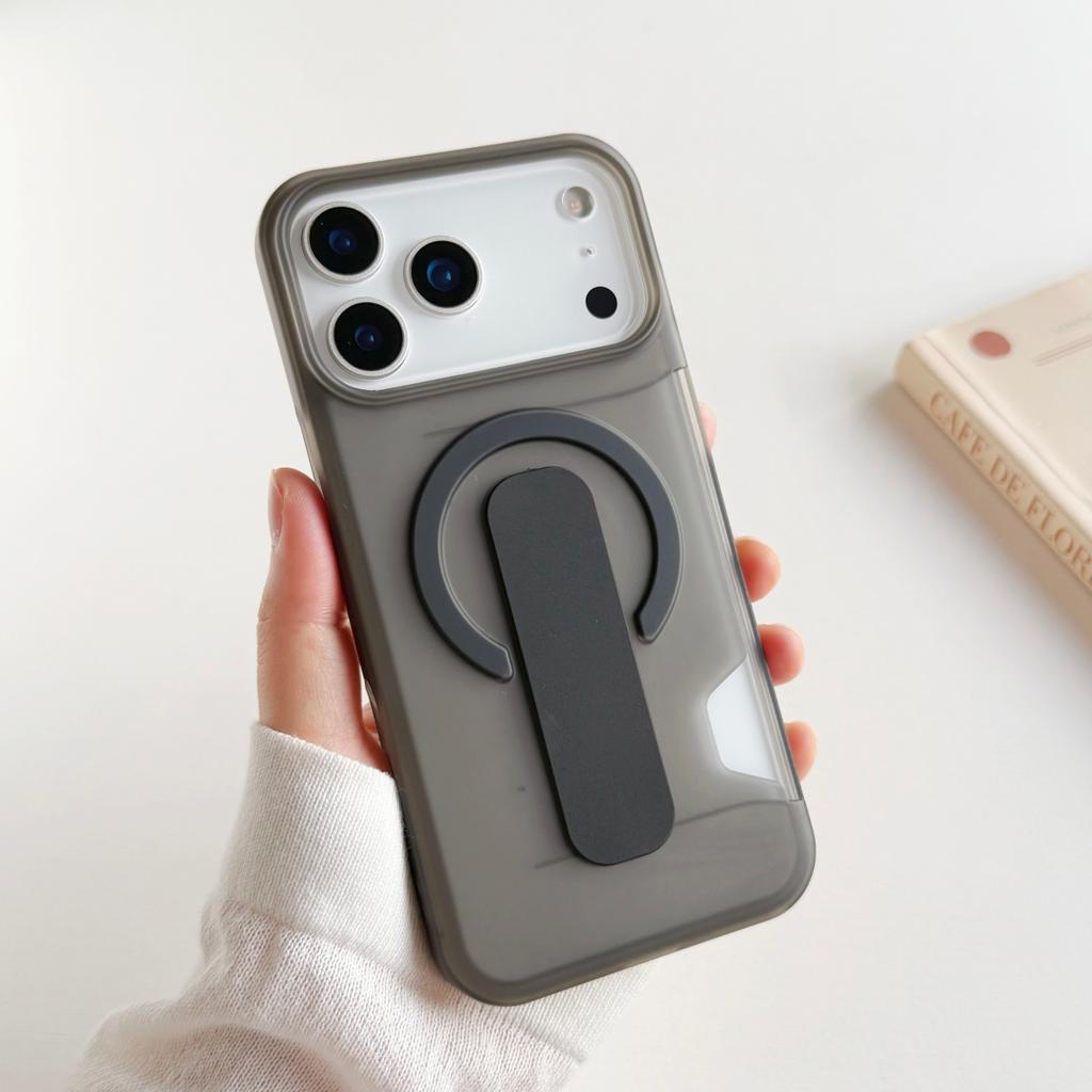 Card Holder Slot Bracket Matte Clear Phone Case For For Iphone 17 16 1 14 13 Pro Max For Magnetic Shockproof Cover
