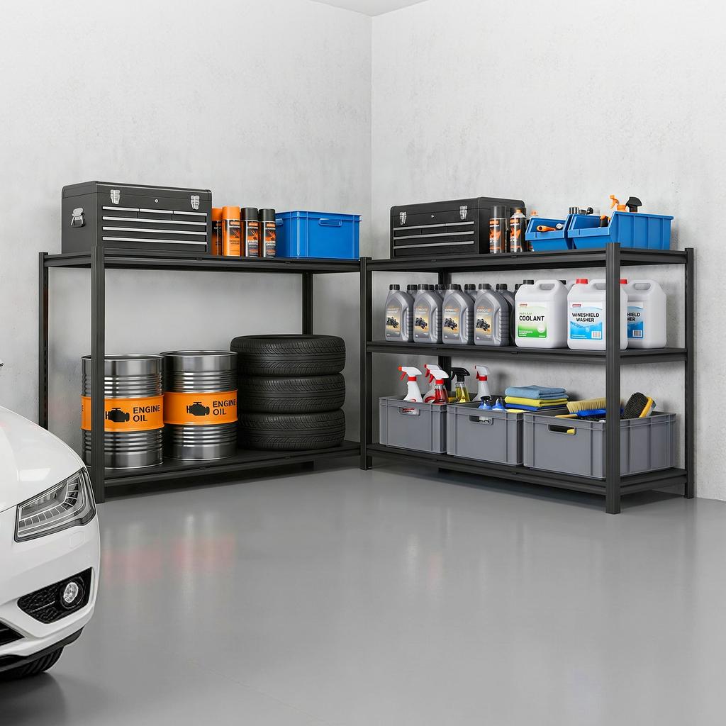 VEVOR Storage Shelves, 5-Tier Adjustable, 1360.8kg Capacity, Heavy Duty Garage Storage Shelving Unit, Metal Utility Rack Shelf