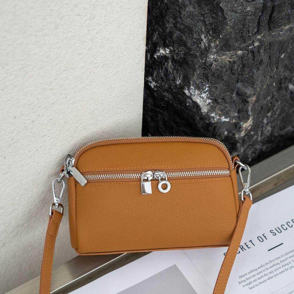 TOGO Top-Grain Leather Crossbody Bag for Women - Versatile Shell Shoulder Purse for Commute, Campus & Casual Outings