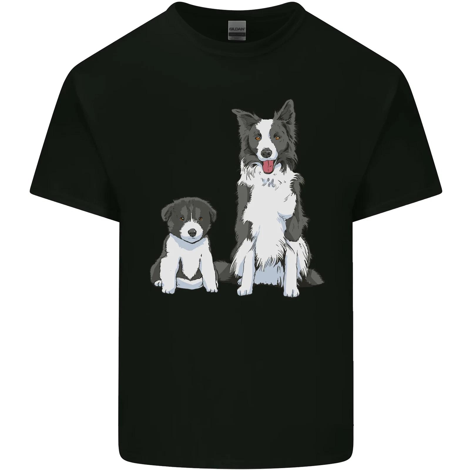 

A Border Collie and Puppy Kids T-Shirt Childrens XL
