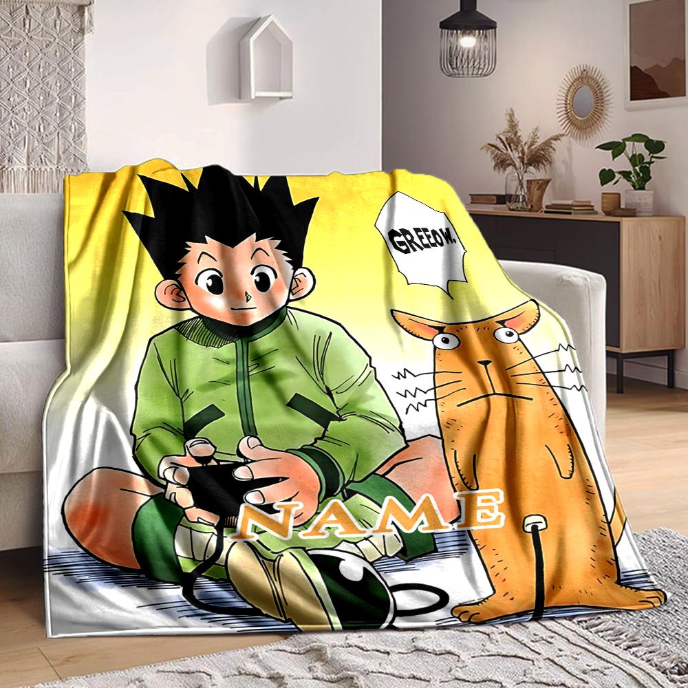 Custom 1pc Anime Character Store Blanket, Soft And Comfortable Blanket, Casual Warm, Camping Travel Blanket, Birthday Gift Q912132