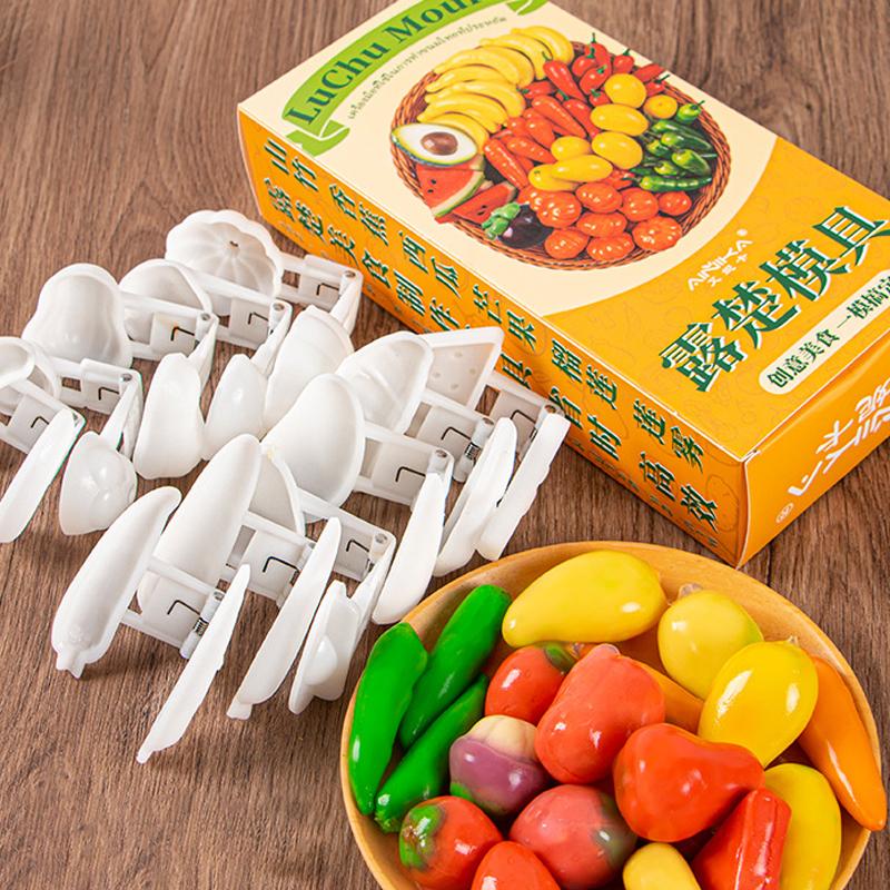 

12 шт. Мини Формы для фруктов Каном Тай Дим Сам Лук Чуп Форма для торта Десертная форма Украшение торта Инструмент для выпечки Пресс 3D Моделирование Форма фруктов